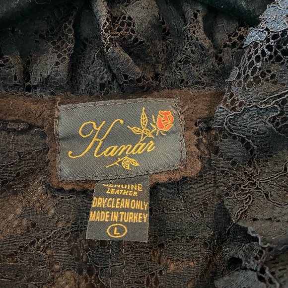 Genuine suede and lace jacket. - Picture 3 of 3